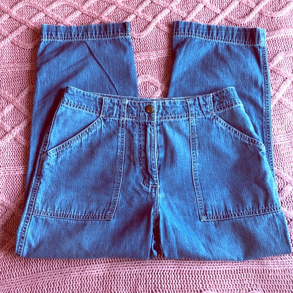 high waisted, straight leg, calf-high jeans - Picture 1 of 4